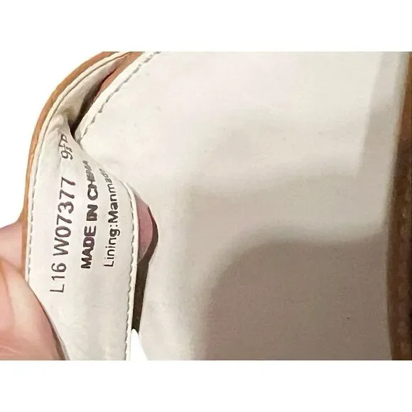 Cole Haan tan leather wedge sandal sz 9.5 - Picture 7 of 7